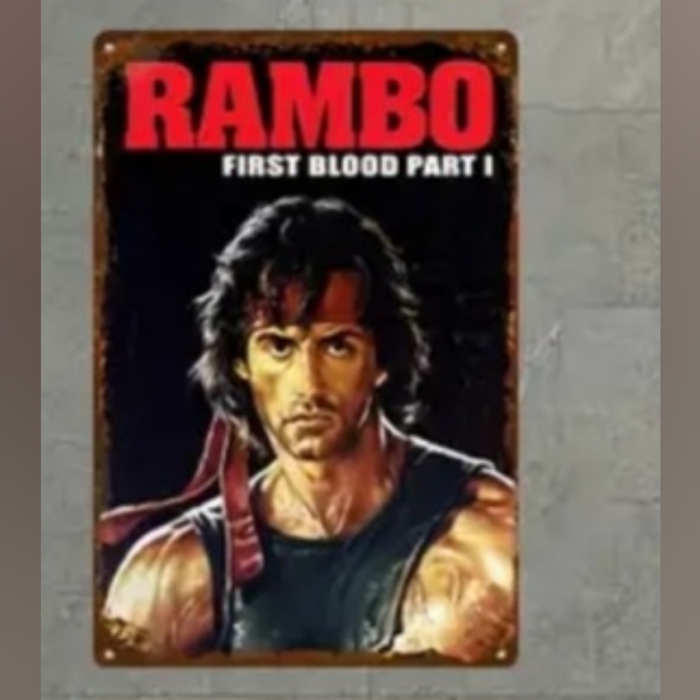 Rambo Movie Decorative Tin Sign